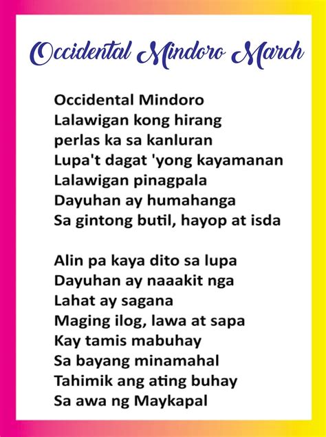 occidental mindoro march